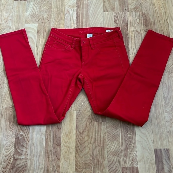 Arizona Jean Company Denim - EUC Arizona Skinny red stretchy jeans sz 3. 7” rise, 14” waist, 29.5” in…